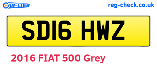 SD16HWZ are the vehicle registration plates.