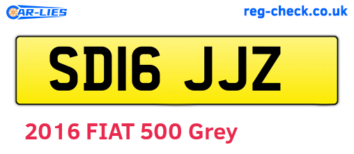 SD16JJZ are the vehicle registration plates.