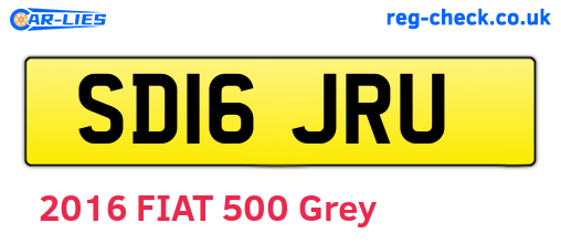 SD16JRU are the vehicle registration plates.