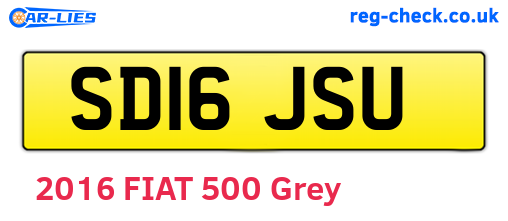 SD16JSU are the vehicle registration plates.