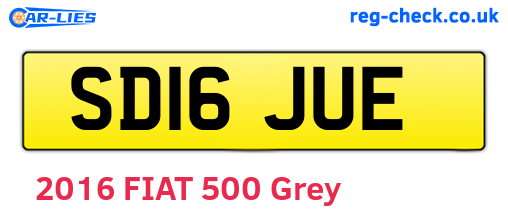 SD16JUE are the vehicle registration plates.
