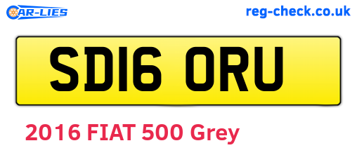 SD16ORU are the vehicle registration plates.