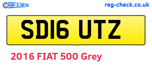 SD16UTZ are the vehicle registration plates.