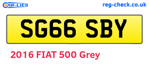 SG66SBY are the vehicle registration plates.