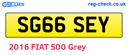 SG66SEY are the vehicle registration plates.