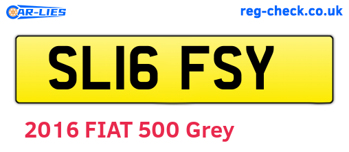 SL16FSY are the vehicle registration plates.
