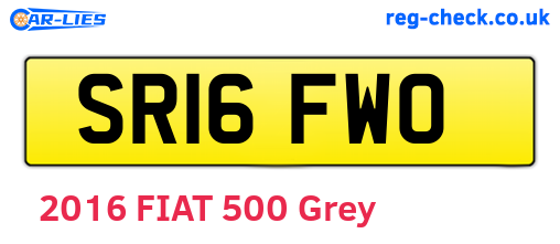 SR16FWO are the vehicle registration plates.
