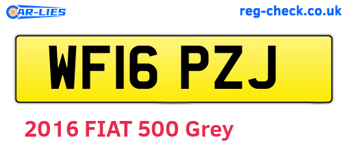 WF16PZJ are the vehicle registration plates.