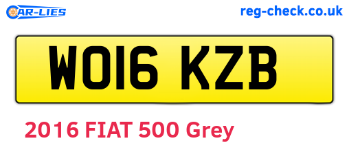WO16KZB are the vehicle registration plates.