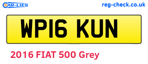 WP16KUN are the vehicle registration plates.