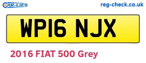 WP16NJX are the vehicle registration plates.