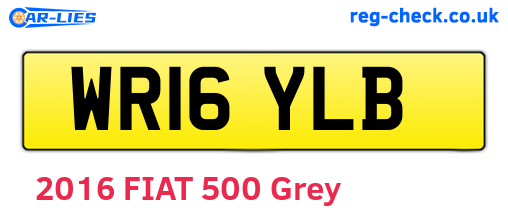 WR16YLB are the vehicle registration plates.