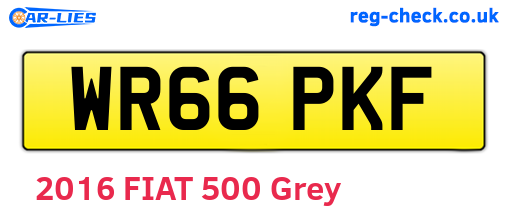WR66PKF are the vehicle registration plates.