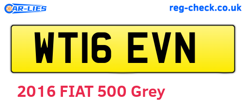 WT16EVN are the vehicle registration plates.
