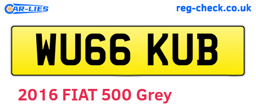 WU66KUB are the vehicle registration plates.