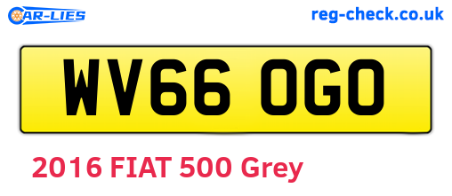 WV66OGO are the vehicle registration plates.