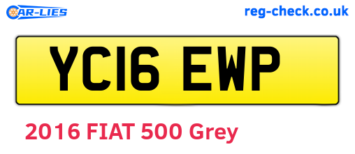 YC16EWP are the vehicle registration plates.