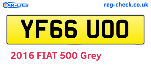 YF66UOO are the vehicle registration plates.