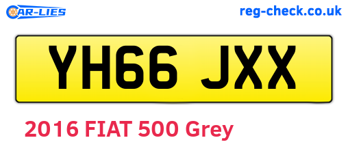 YH66JXX are the vehicle registration plates.