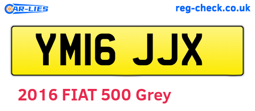 YM16JJX are the vehicle registration plates.