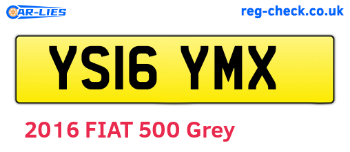 YS16YMX are the vehicle registration plates.
