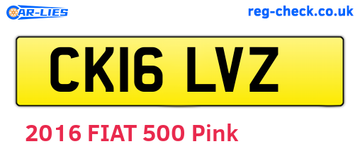CK16LVZ are the vehicle registration plates.