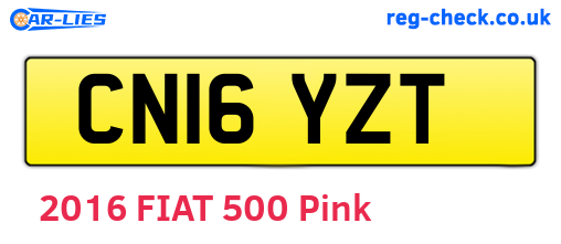 CN16YZT are the vehicle registration plates.