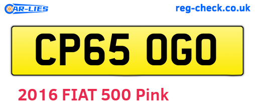 CP65OGO are the vehicle registration plates.