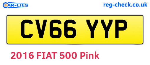 CV66YYP are the vehicle registration plates.
