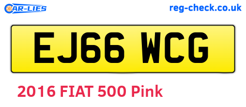 EJ66WCG are the vehicle registration plates.