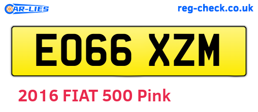 EO66XZM are the vehicle registration plates.