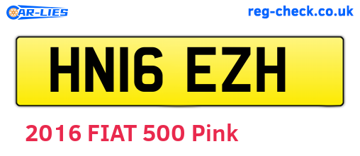 HN16EZH are the vehicle registration plates.