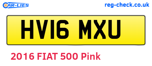 HV16MXU are the vehicle registration plates.