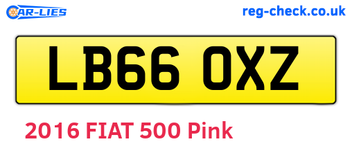 LB66OXZ are the vehicle registration plates.