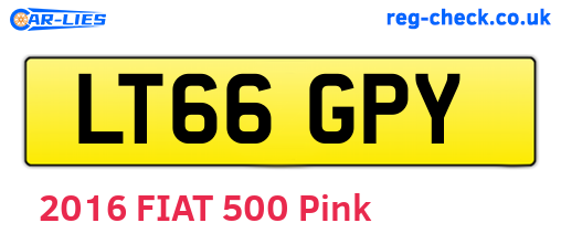LT66GPY are the vehicle registration plates.