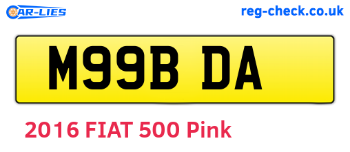 M99BDA are the vehicle registration plates.