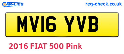 MV16YVB are the vehicle registration plates.