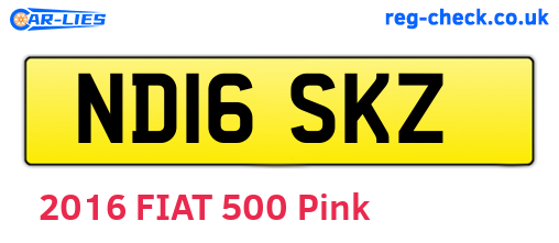 ND16SKZ are the vehicle registration plates.