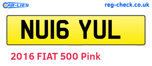 NU16YUL are the vehicle registration plates.