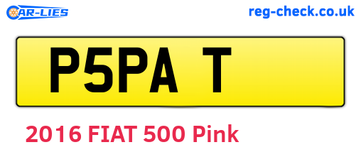 P5PAT are the vehicle registration plates.