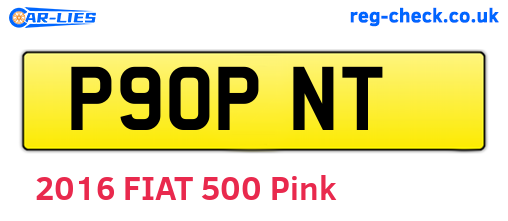P90PNT are the vehicle registration plates.