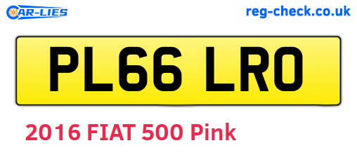 PL66LRO are the vehicle registration plates.