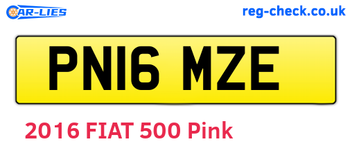 PN16MZE are the vehicle registration plates.