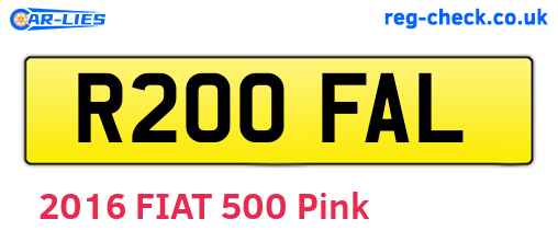 R200FAL are the vehicle registration plates.