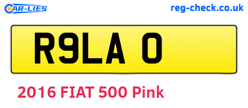 R9LAO are the vehicle registration plates.