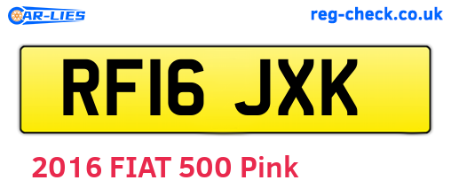 RF16JXK are the vehicle registration plates.
