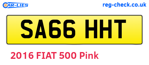 SA66HHT are the vehicle registration plates.