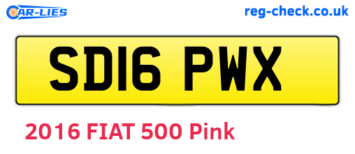 SD16PWX are the vehicle registration plates.