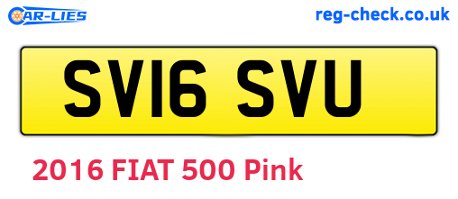 SV16SVU are the vehicle registration plates.