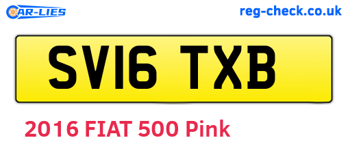 SV16TXB are the vehicle registration plates.